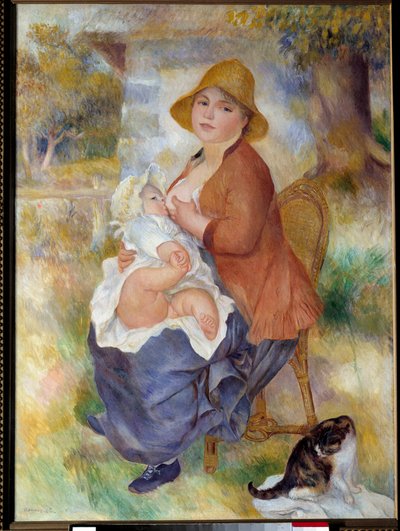Moederschap ook wel het kind in de borst genoemd door Pierre Auguste Renoir