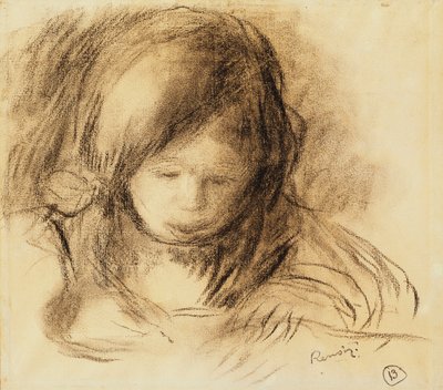 Mini Schrijver; Coco Ecrivant door Pierre Auguste Renoir