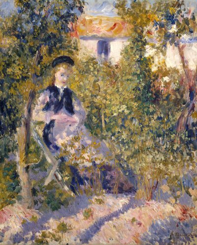 Nini in de tuin door Pierre Auguste Renoir