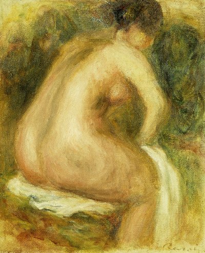 Naakte vrouw badend, 1910 door Pierre Auguste Renoir