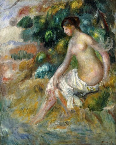 Naakt in een Bos door Pierre Auguste Renoir