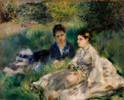 Op het Gras door Pierre Auguste Renoir