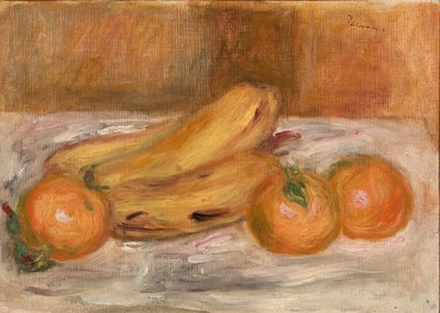 Sinaasappels en bananen door Pierre Auguste Renoir