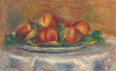Perziken op een bord, 1902-1905 door Pierre Auguste Renoir