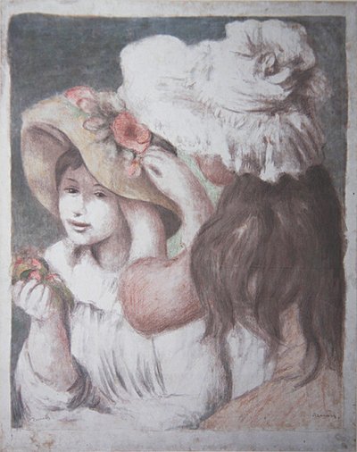 De hoed vastpinnen door Pierre Auguste Renoir