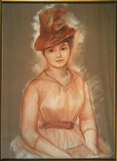 Portret van een vrouw door Pierre Auguste Renoir