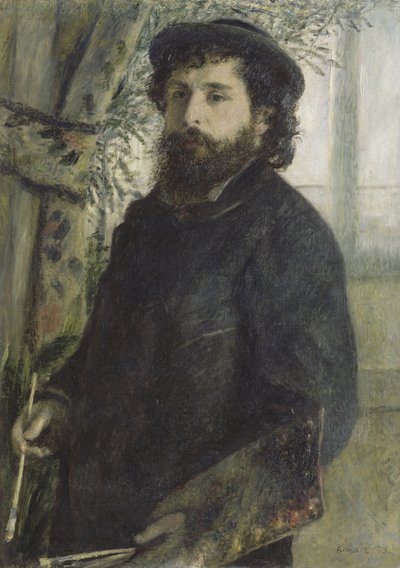 Portret van Claude Monet, 1875 door Pierre Auguste Renoir