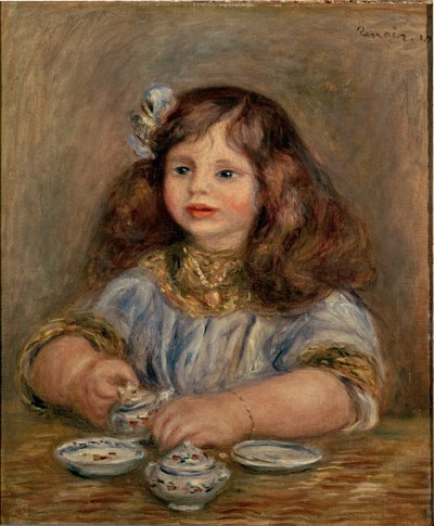 Portret van Genevieve Bernheim de Villers (1907-1936), toekomstige gravin Jean de la Chapelle door Pierre Auguste Renoir