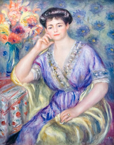 Portret van Madame Joseph Durand Ruel door Pierre Auguste Renoir