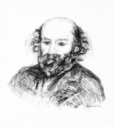 Portret van Paul Cézanne door Pierre Auguste Renoir