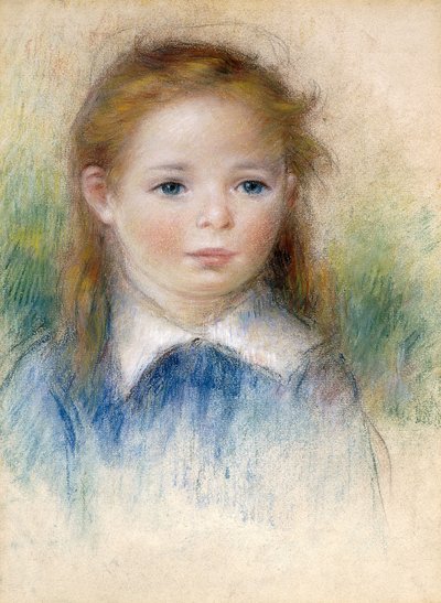 Portret van een meisje door Pierre Auguste Renoir