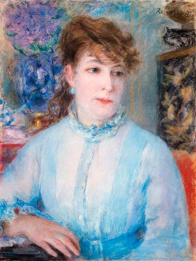 Portret van een vrouw, 1877 door Pierre Auguste Renoir