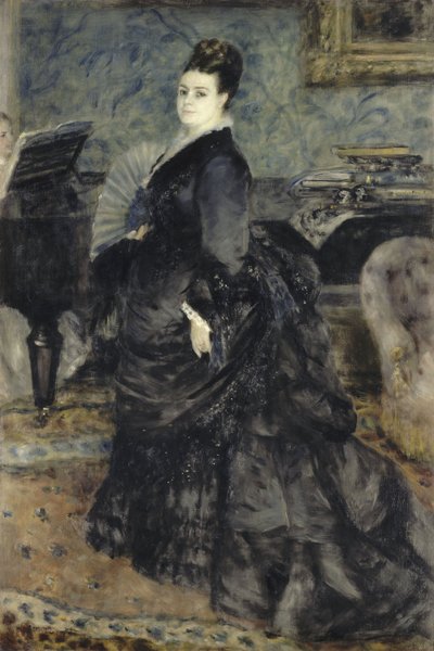 Portret van een Vrouw, genaamd Mme Georges Hartmann door Pierre Auguste Renoir