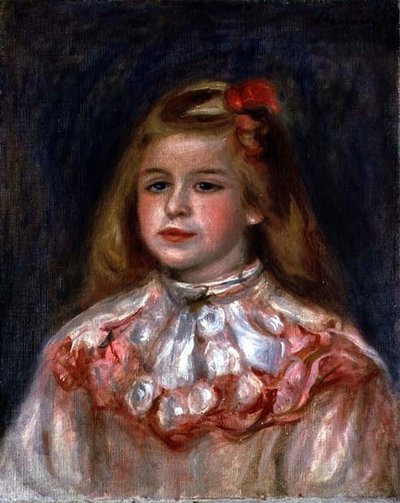 Portret van een Jong Meisje, ca. 1895 door Pierre Auguste Renoir
