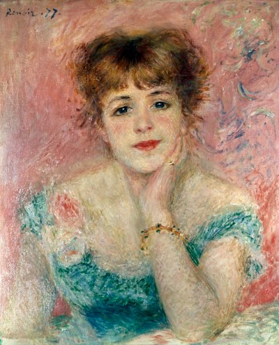 Portret van de Actrice Jeanne Samary door Pierre Auguste Renoir