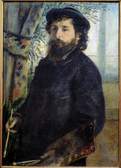 Portret van de schilder Claude Monet (1840-1926) door Pierre Auguste Renoir