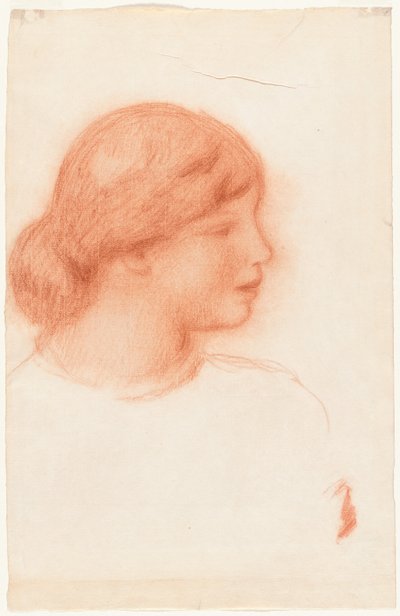 Profiel van een Jonge Vrouw door Pierre Auguste Renoir