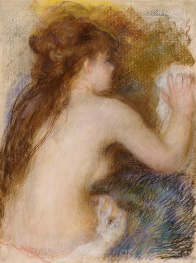 Achteraanzicht van een naakte vrouw, ca. 1879 door Pierre Auguste Renoir