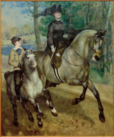 Amazone in het Bois de Boulogne door Pierre Auguste Renoir