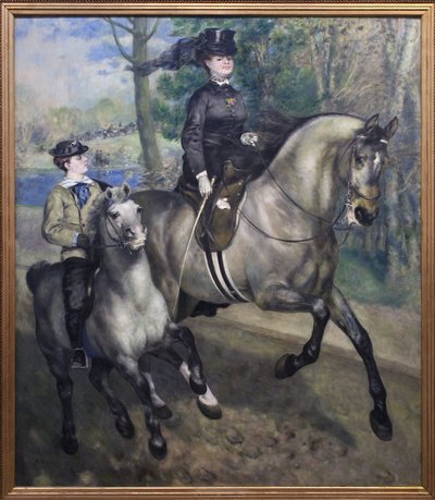 Paardrijden in het Bois de Boulogne door Pierre Auguste Renoir