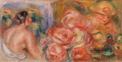 Rozen en Klein Naakt door Pierre Auguste Renoir