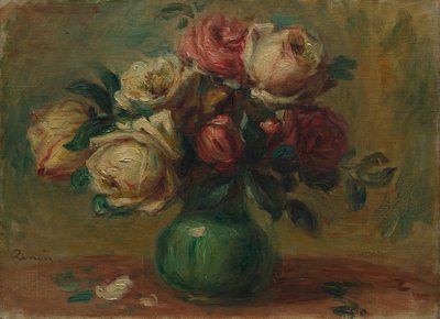Rozen in een vaas, ca. 1890 door Pierre Auguste Renoir