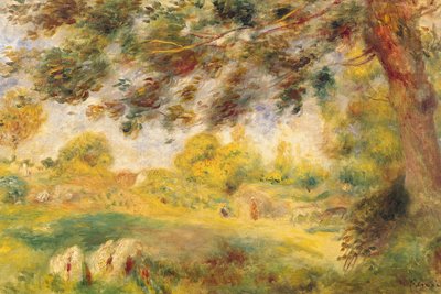 Landschap in de lente door Pierre Auguste Renoir
