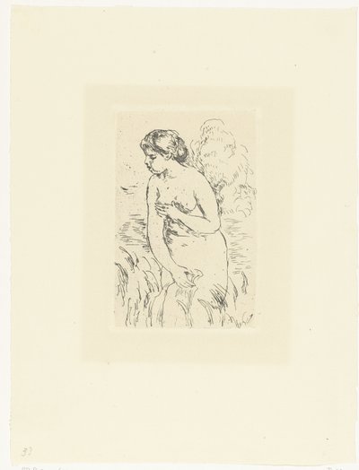 Staande naakte vrouw of baadster door Pierre Auguste Renoir