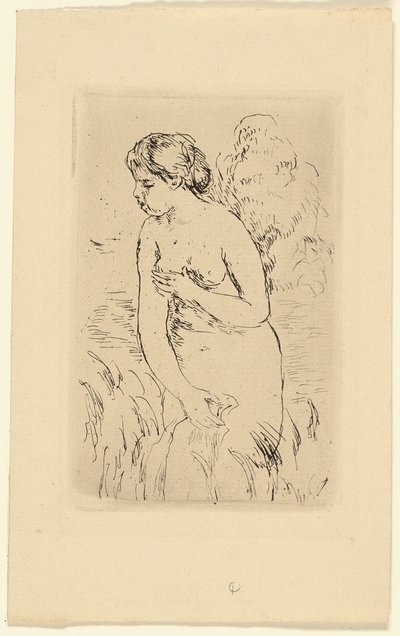 Staande badende door Pierre Auguste Renoir