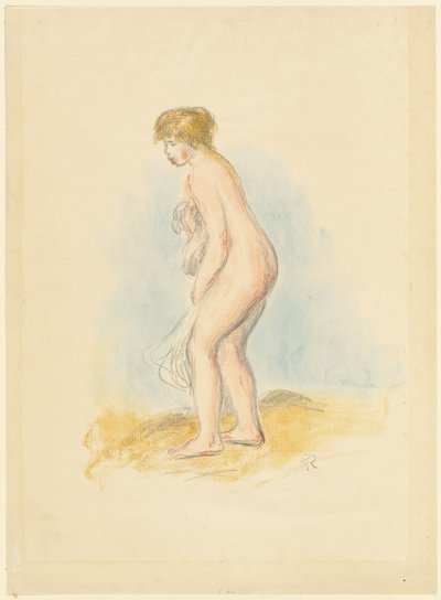 Staande Vrouwelijke Bader door Pierre Auguste Renoir