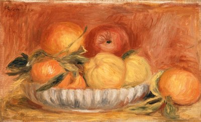 Stilleven met appels en sinaasappels door Pierre Auguste Renoir