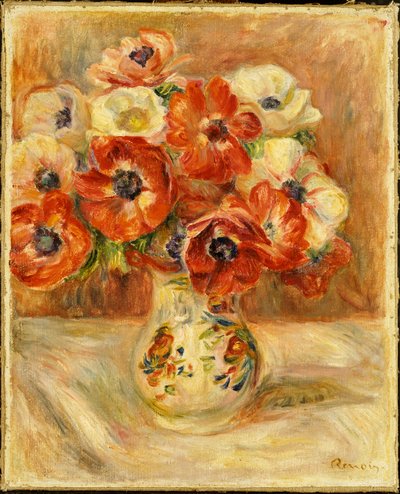 Stilleven met Anemonen door Pierre Auguste Renoir