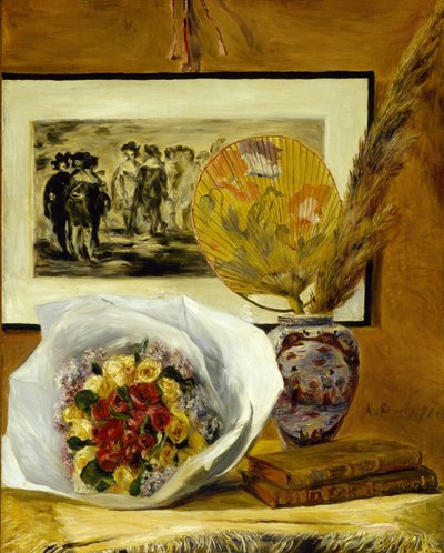 Stilleven met boeket, 1871 door Pierre Auguste Renoir