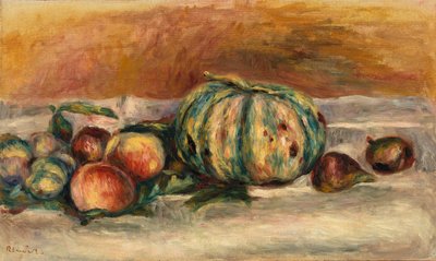 Stilleven met Meloen door Pierre Auguste Renoir