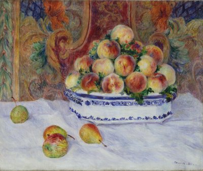 Stilleven met perziken, 1881 door Pierre Auguste Renoir