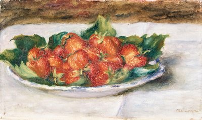 Stilleven met Aardbeien door Pierre Auguste Renoir