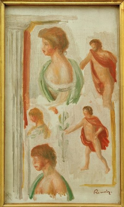 Studie van figuren uit de oudheid door Pierre Auguste Renoir