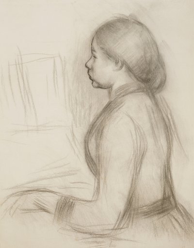 Studie van een Jong Meisje aan de Piano door Pierre Auguste Renoir