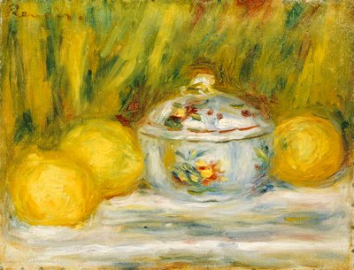 Suikerpot en citroenen, 1915 door Pierre Auguste Renoir