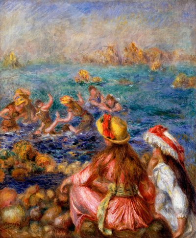 De baders, 1892 door Pierre Auguste Renoir