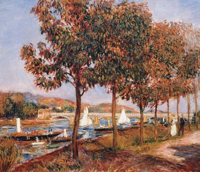 De brug bij Argenteuil door Pierre Auguste Renoir