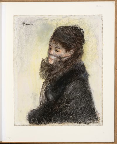 De Gesluierde Vrouw, c.1877-79 door Pierre Auguste Renoir