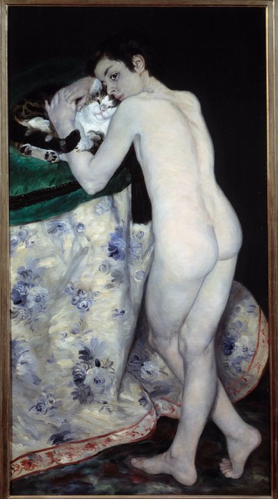 De jonge jongen met de kat door Pierre Auguste Renoir