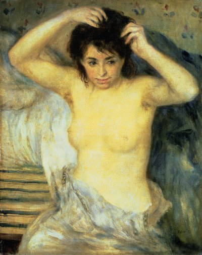 Torso, of Voor het Bad, ca.1873-75 door Pierre Auguste Renoir