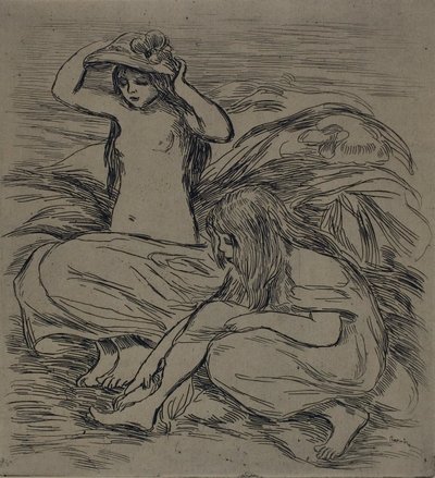 Twee Vrouwen aan het Baden door Pierre Auguste Renoir