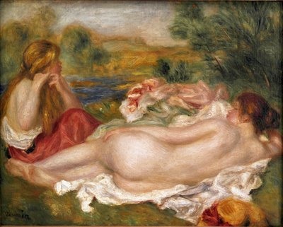 Twee baders door Pierre Auguste Renoir