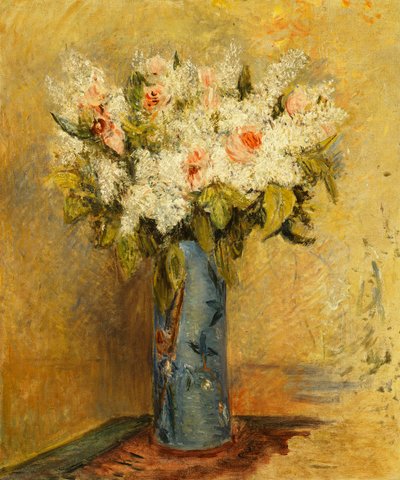 Vaas met Lelies en Rozen, ca. 1870 door Pierre Auguste Renoir