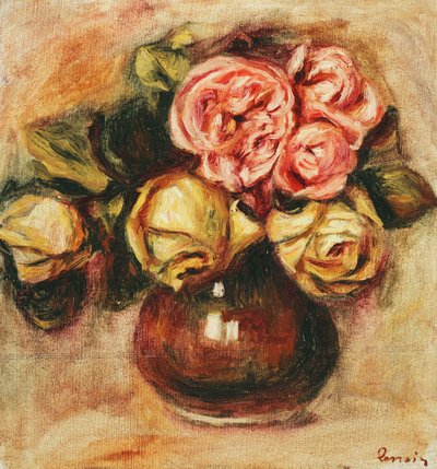 Vaas met Rozen door Pierre Auguste Renoir