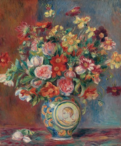 Vaas met bloemen, 1881 door Pierre Auguste Renoir