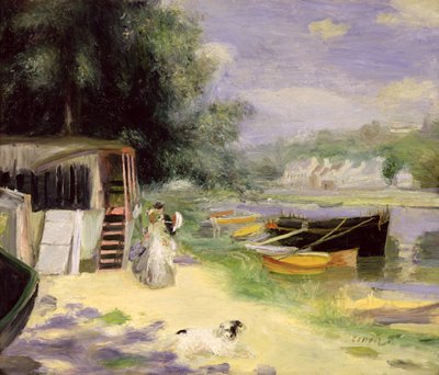 Uitzicht op Bougival door Pierre Auguste Renoir